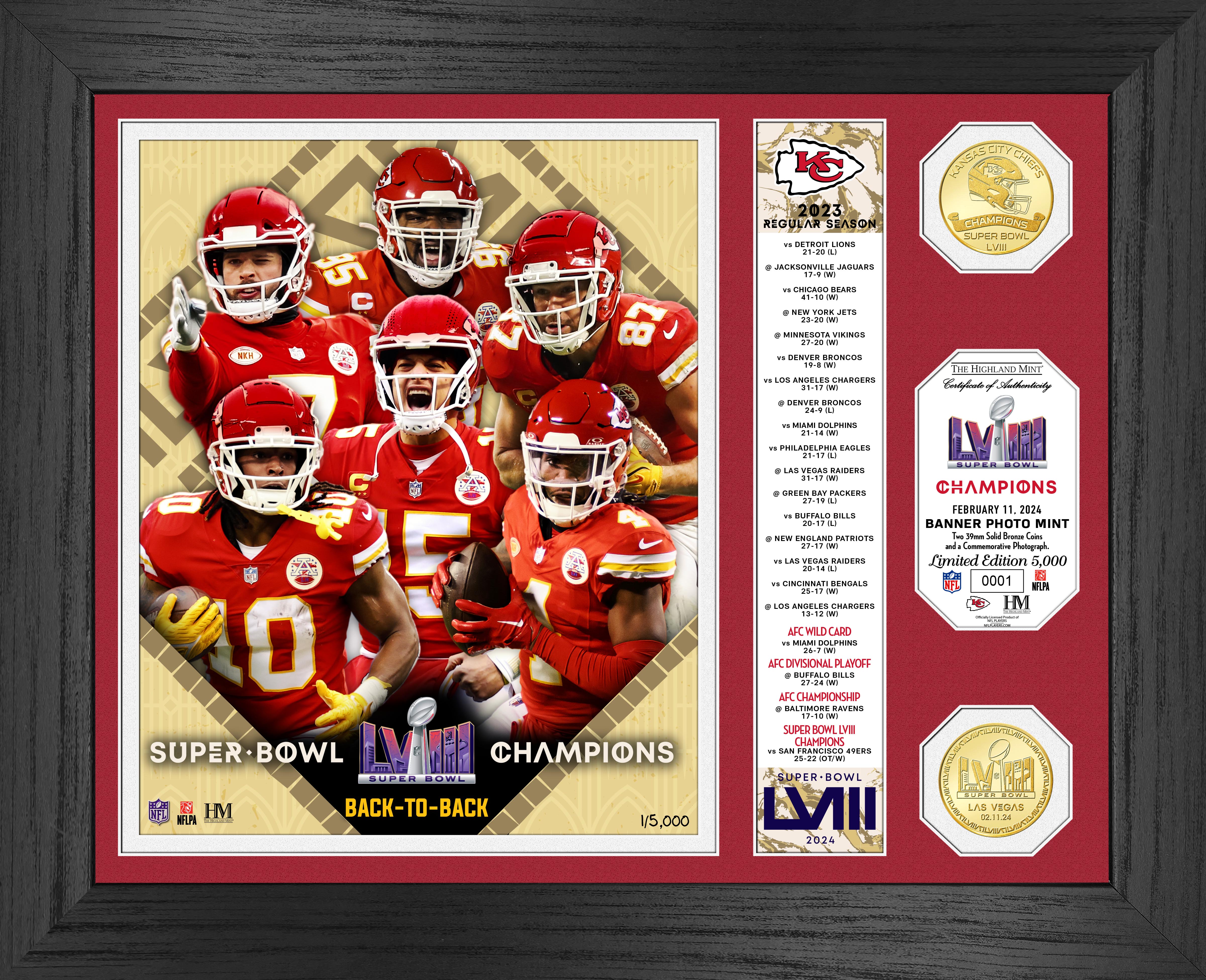 Kansas City Chiefs Super Bowl LVIII Champions Bronze Coin Photo Mint MPN:PHOTO18131K