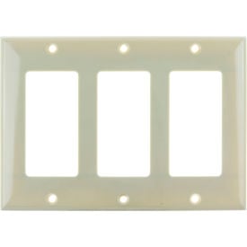 Sunlite® Decorative Switch & Receptacle Plate 3-Gang Ivory Pack of 12 40914-NS