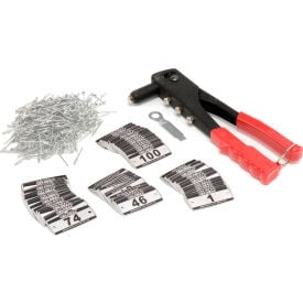 GoVets™ 652095 Locker Number Plate Kit w/ Rivet Gun Numbered 1-100 Pack of 100 095652