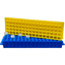 MTC™ Bio Fraction Collector Tube Rack For 1.5 ml/2 ml Tubes 80 Place Yellow 5 Pack R1040-Y