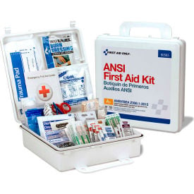 First Aid Only™ 90565 First Aid Kit 50 Person ANSI Compliant Class A Plastic Divider Case 90565