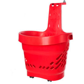 Versacart® Genplus 360° Red Plastic Rolling Basket 68 Liter 201-68L RED