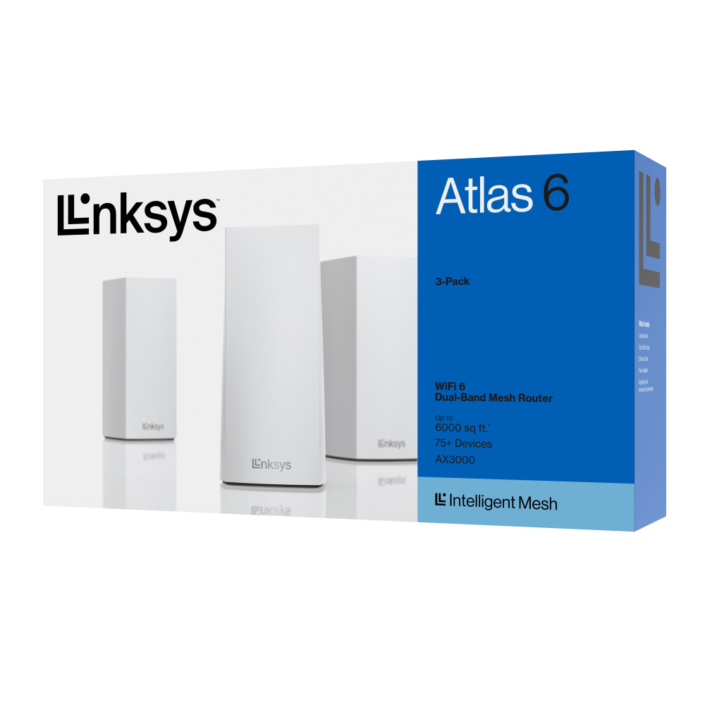 Linksys VELOP Atlas 6 Wi-Fi System, Set Of 3 Routers MPN:MX2003