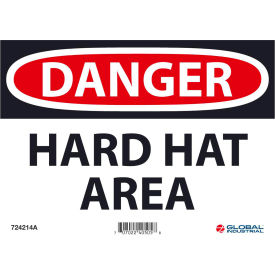 GoVets™ Danger Hard Hat Area 7x10 Aluminum 214A724