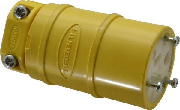 Straight Blade Connector: Commercial, 5-15R, 125VAC, Yellow MPN:HBL1547