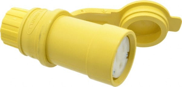 Straight Blade Connector: Commercial, 5-15R, 125VAC, Yellow MPN:HBL15W47