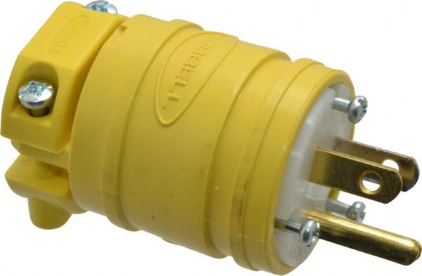 Straight Blade Plug: Commercial, 5-15P, 125VAC, Yellow MPN:HBL1447