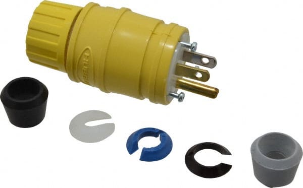 Straight Blade Plug: Commercial, 5-15P, 125VAC, Yellow MPN:HBL14W47