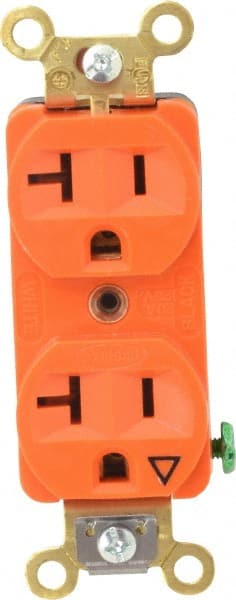 Straight Blade Duplex Receptacle: NEMA 5-20R, 20 Amps, Isolated Ground MPN:IG5362