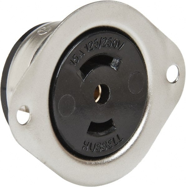 125/250 VAC, 15 Amp, ML-3R NEMA, Ungrounded Receptacle MPN:HBL7487