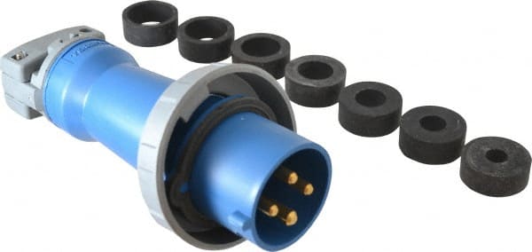 Pin & Sleeve Plugs & Connectors, Pin Configuration: 4, 4 , Number Of Poles: 3, 3 , Amperage: 30A , Voltage: 250V ac , Housing Material: Nylon  MPN:HBL430P9W