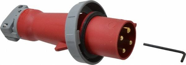 Pin & Sleeve Plugs & Connectors, Pin Configuration: 4, 4 , Number Of Poles: 3, 3 , Amperage: 60A , Voltage: 480V ac , Housing Material: Nylon  MPN:HBL460P7W