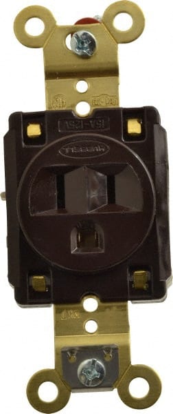 Straight Blade Single Receptacle: NEMA 5-15R, 15 Amps, Self-Grounding MPN:HBL5261