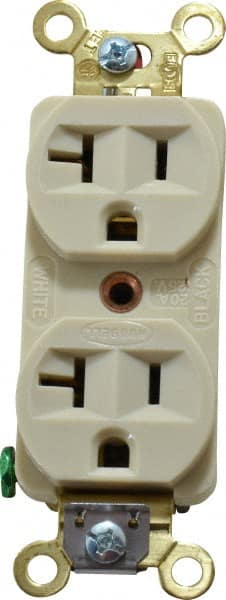 Straight Blade Duplex Receptacle: NEMA 5-20R, 20 Amps, Self-Grounding MPN:HBL5352I