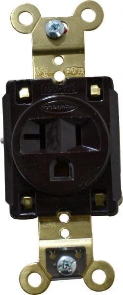 Straight Blade Single Receptacle: NEMA 5-20R, 20 Amps, Self-Grounding MPN:HBL5361