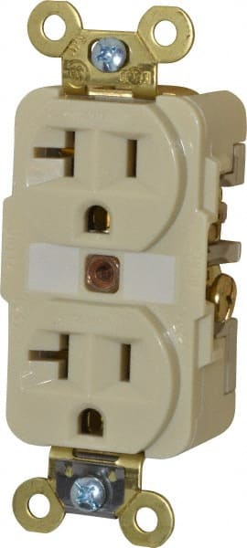 Straight Blade Duplex Receptacle: NEMA 5-20R, 20 Amps, Self-Grounding MPN:HBL5362I