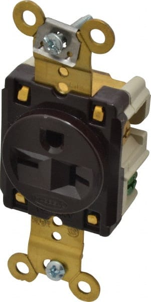 Straight Blade Single Receptacle: NEMA 6-20R, 20 Amps, Self-Grounding MPN:HBL5461