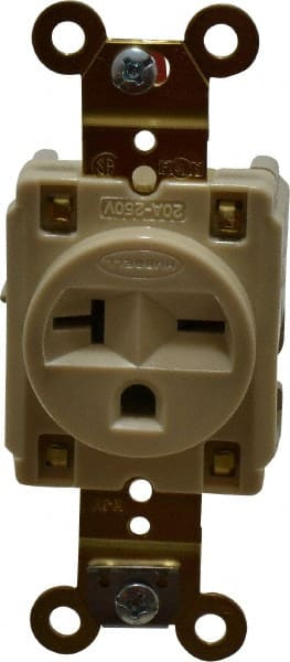 Straight Blade Single Receptacle: NEMA 6-20R, 20 Amps, Self-Grounding MPN:HBL5461I