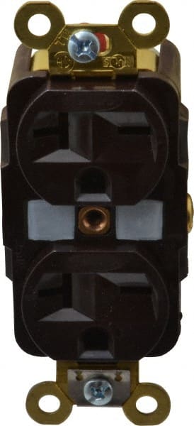 Straight Blade Duplex Receptacle: NEMA 6-20R, 20 Amps, Self-Grounding MPN:HBL5462