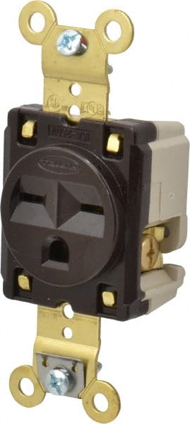 Straight Blade Single Receptacle: NEMA 6-15R, 15 Amps, Self-Grounding MPN:HBL5661