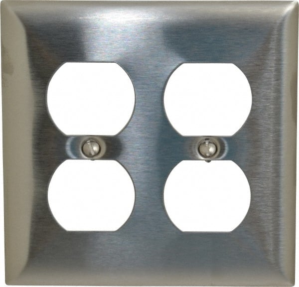 2 Gang, 4-1/2 Inch Long x 4.6 Inch Wide, Standard Outlet Wall Plate MPN:SS82