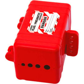 ZING Plug-Pneumatic Lockout Red 4-Hole 7629 7629