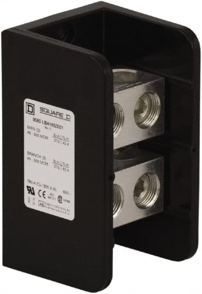 1 Pole, 620 (Aluminium), 760 (Copper) Amp, Phenolic Power Distribution Block MPN:9080LBA1652021