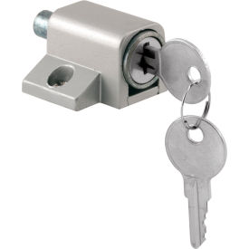 Prime-Line® Sliding Door Keyed Lock Push-In Aluminum Finish U 9861 U 9861