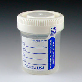 Graduated Tite-Rite Container 60mL (2 oz.) Sterile Screw Cap ID Label Tab Seal - 500/Pack 6523TP