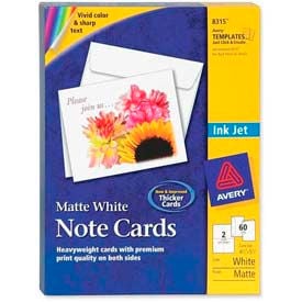 Avery® Inkjet Matte Coated Note Card 5-1/2