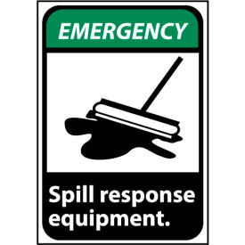 Emergency Sign 10x7 Vinyl - Spill Response Equipment EGA1P