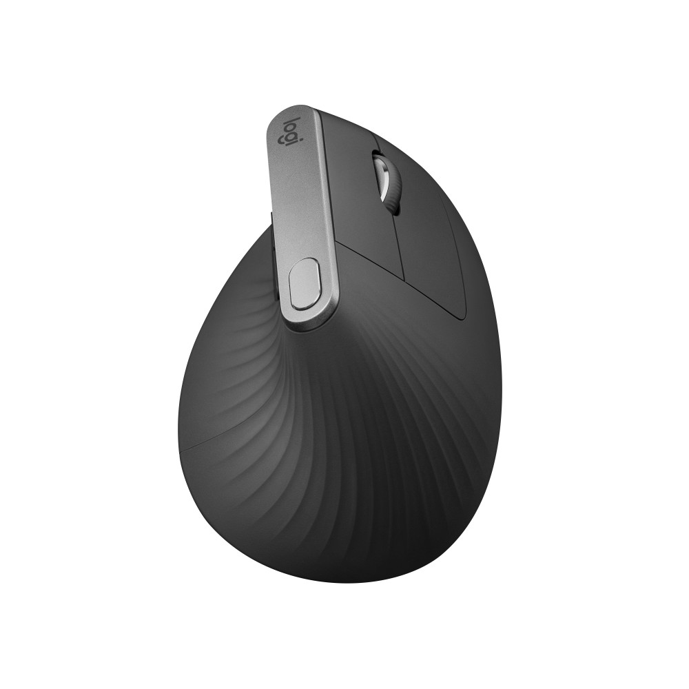 Logitech MX Vertical Advanced Ergonomic Wireless Mouse, Control and Move Content Between 3 Windows and Apple Computers (Bluetooth or USB), Rechargeable, Graphite MPN:910-005447