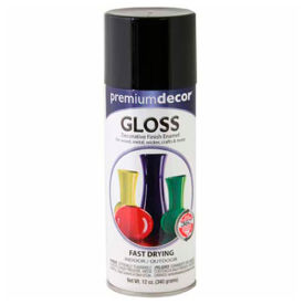 Premium Dcor Decorative Gloss Enamel 12 oz. Aerosol Can Black - 792187 792187