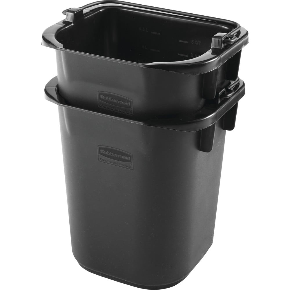 Rubbermaid Commercial Executive 5-Quart Heavy-Duty Pails, Black, Set Of 4 Pails (Min Order Qty 2) MPN:RCP1857378CT