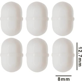 Bel-Art Spinpak Teflon Octagon Magnetic Stirring Bar 12.7 x 8mm White 6Pk 371570005