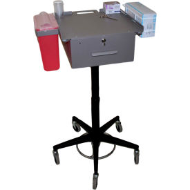 Omnimed® 350340T Phlebotomy Cart with Non-Locking Thumb Latch 350340T