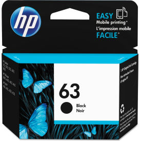 HP® 63 Black Original Ink Cartridge 190 Page Yield F6U62AN#140