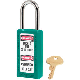 Master Lock® Thermoplastic Zenex™ 411KAS12TEAL Safety Padlock 1-1/2