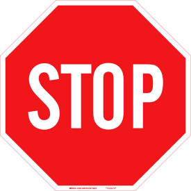 Brady® 94145 Stop Sign White/Red HIP Reflective Sign Aluminum 36