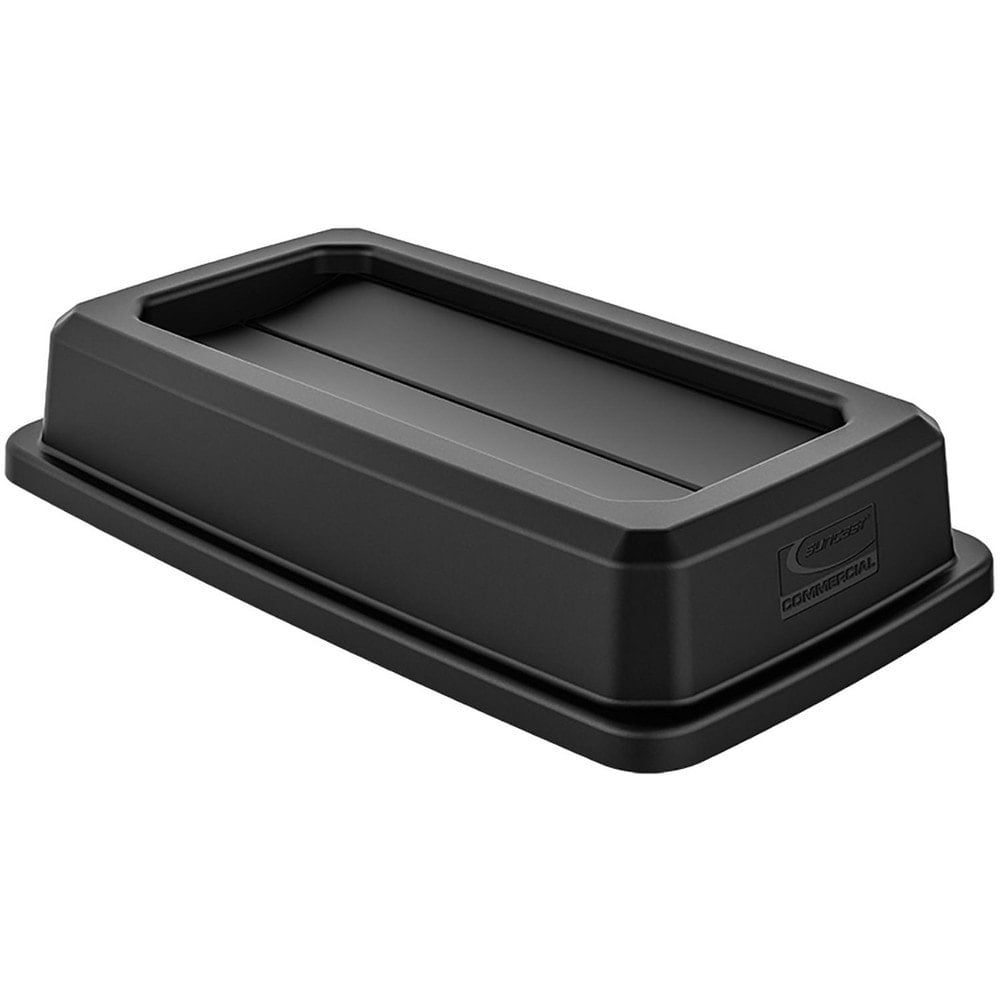 Trash Can & Recycling Container Lids, Lid Type: Swing , Lid Shape: Rectangle , Container Shape: Rectangle , Compatible Container Capacity: 23 , Color: Black  MPN:TCNLID01BKD