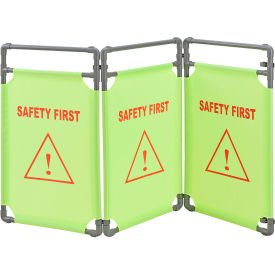 GoVets™ Fabric Folding Barrier Lime Green Safety First 548EN708