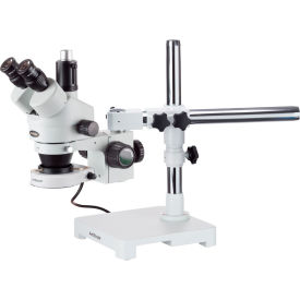 AmScope SM-3TX-80S 3.5X-45X Trinocular Zoom Stereo Microscope on Boom Stand with 80-LED Light SM-3Tx-80S