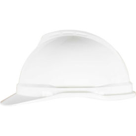 MSA V-Gard® 500 Cap Non-Vented 6-Point Fas-Trac III White - Pkg Qty 20 10034097