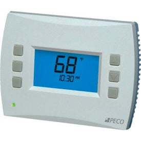 PECO PerformancePRO Thermostat Programmable 2H/2C 24 VAC or Batt Power 69921