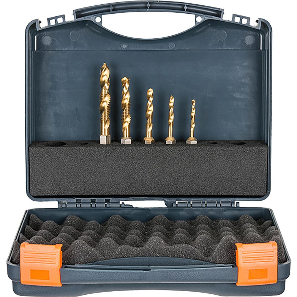 Combination Drill & Tap Sets, Minimum Thread Size: M5 , Maximum Thread Size: M12 , Number Of Flutes: 1 , Overall Length: 103.00  MPN:301125-SET1