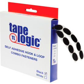 Tape Logic® Hook & Loop Tape Individual Dots with Adhesive 1/2