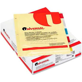 Universal Economical Insertable Index Multicolor Tabs 5-Tab Letter Buff 24 Sets/Box UNV20830***