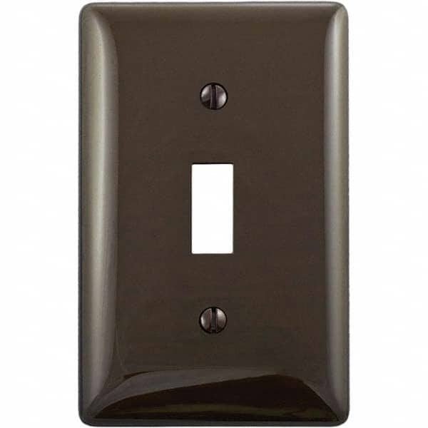 Wall Plates, Wall Plate Type: Switch Plates , Color: Brown , Wall Plate Configuration: Toggle Switch , Material: Thermoplastic , Shape: Rectangle  MPN:P1