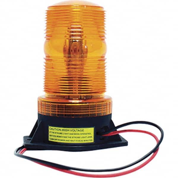 Double, Quad, Revolving & Single Light: Amber, Flange Mount, 120VAC MPN:M490-LED AF