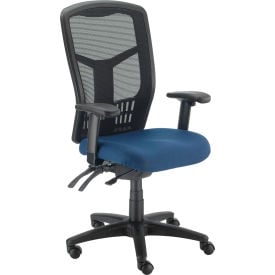 Interion® Mesh Office Chair With High Back & Adjustable Arms Fabric Blue 522695